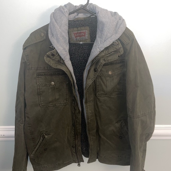 Levi's Other - Men's Levi's Washed Cotton Quilt-Lined Hooded Trucker Jacket